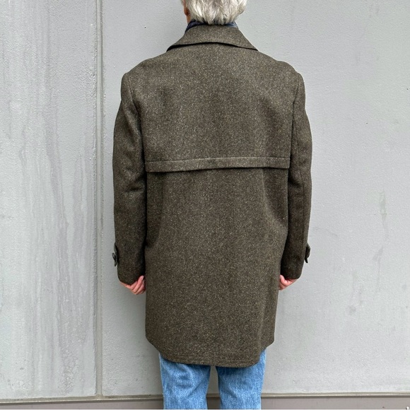 100% AUSTRIAN WOOL BROWN MEN’S COAT - Picture 4 of 6